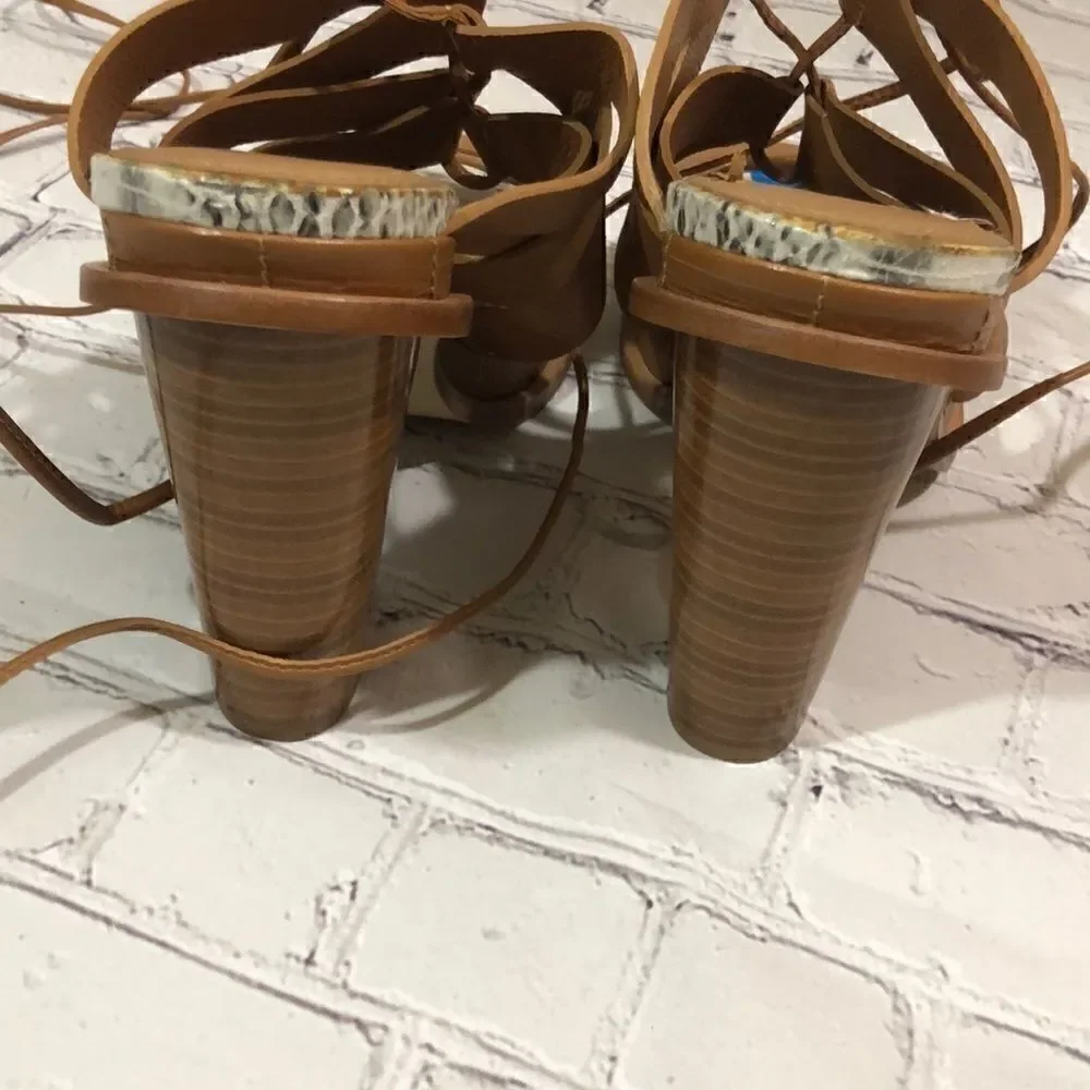 Calvin Klein Penelope tan strappy heels
